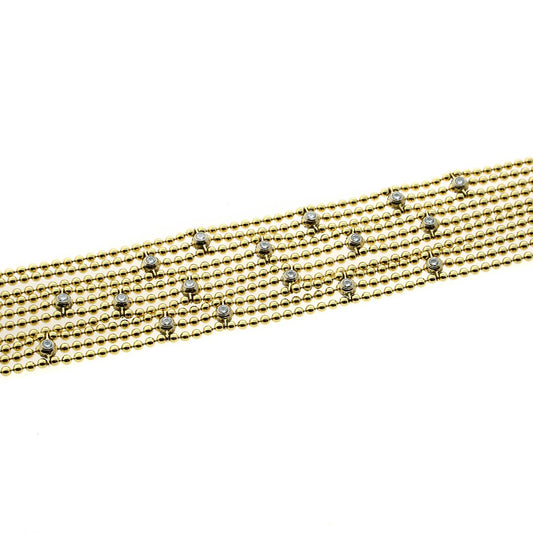 Carthttier Draperie de Decollete Diamond Bracelet in 18k Yellow Gold
