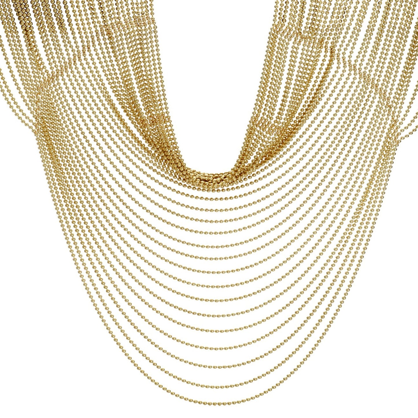 Carthttier Draperie 18k Yellow Gold Beaded Vintage Necklace