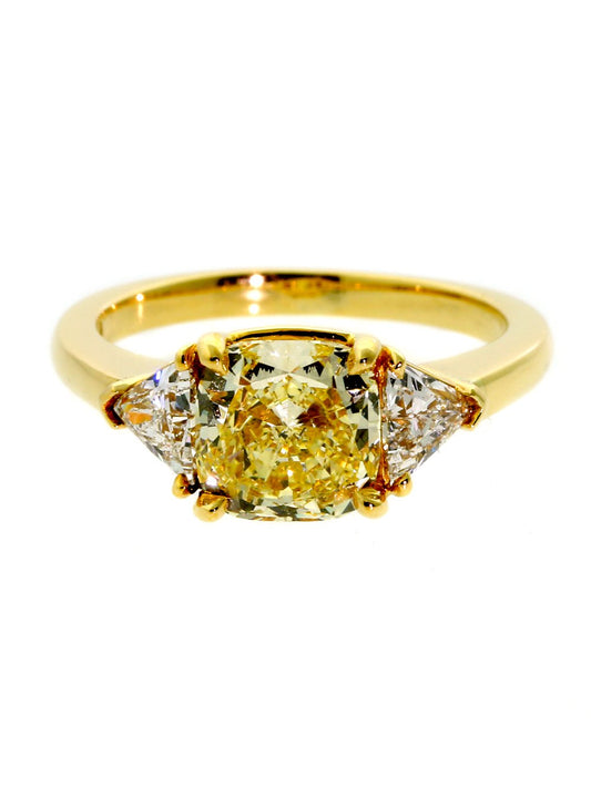 Carthttier Fancy Intense Yellow Diamond Gold Ring