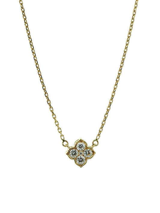 Carthttier Flower Diamond Gold Necklace
