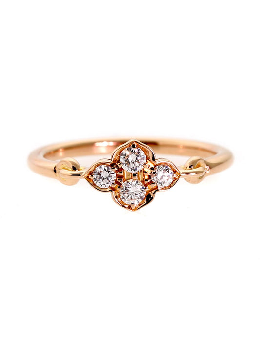 Carthttier Flower Diamond Gold Ring