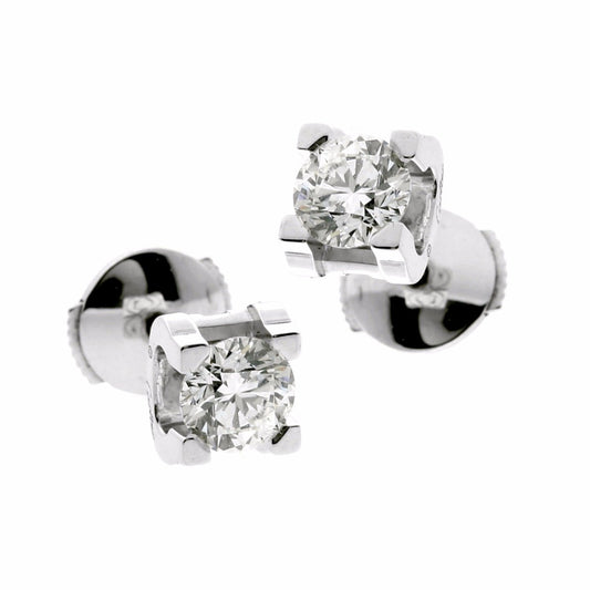 Carthttier GIA Certified 1.20 Carat Diamond Stud Earrings