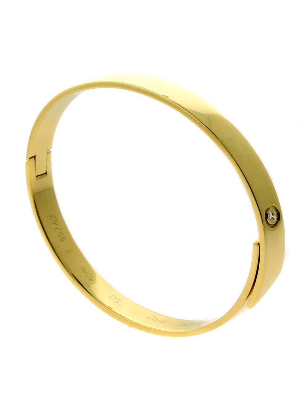 Carthttier Gold Anniversary Diamond Bangle Bracelet