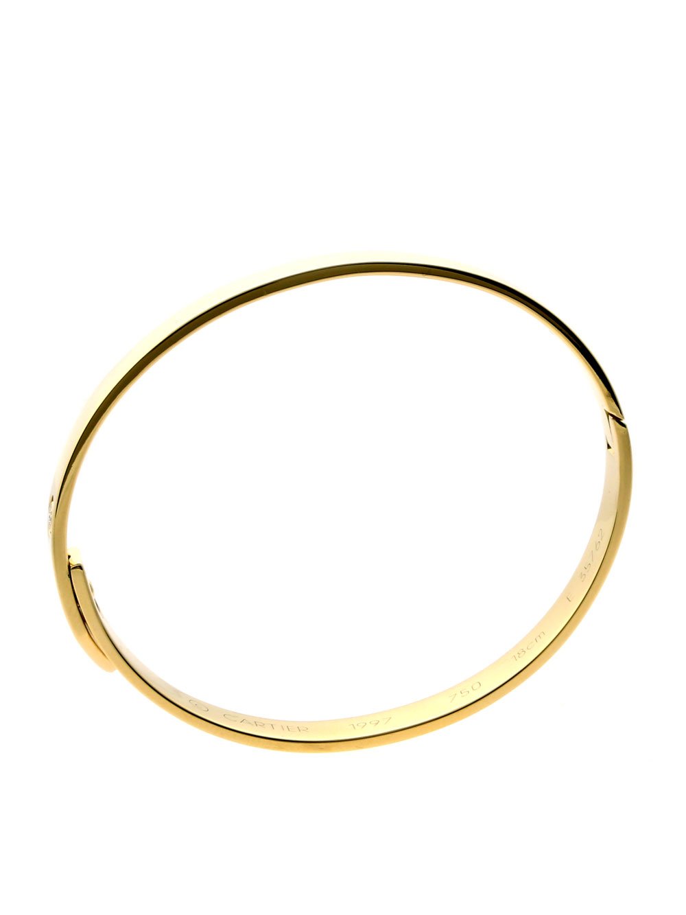 Carthttier Gold Anniversary Diamond Bangle Bracelet
