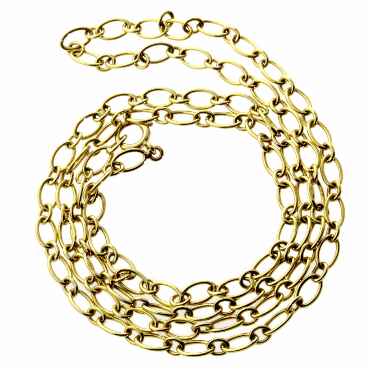 Carthttier Gold Link Sautoir Necklace