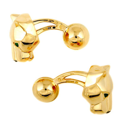 Carthttier Gold Panthere Cufflinks