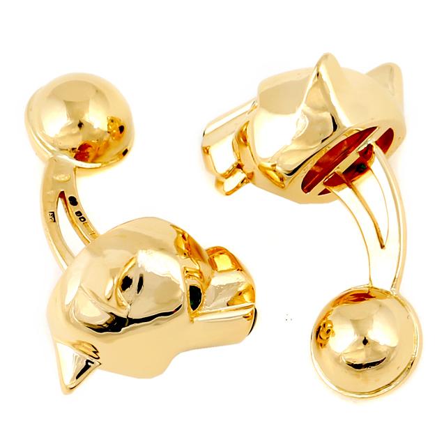 Carthttier Gold Panthere Cufflinks