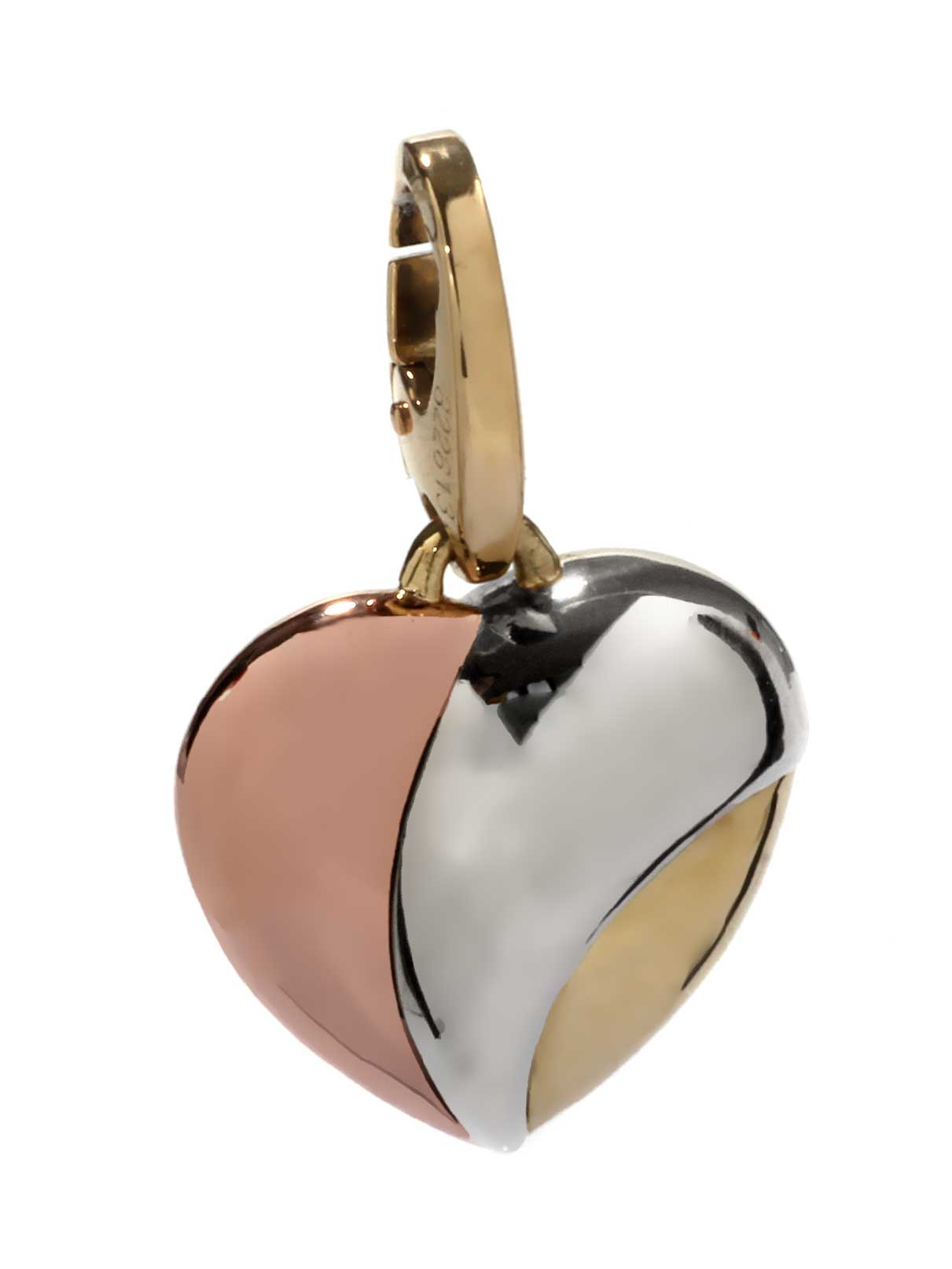 Carthttier Heart Charm Multitone Gold Pendant