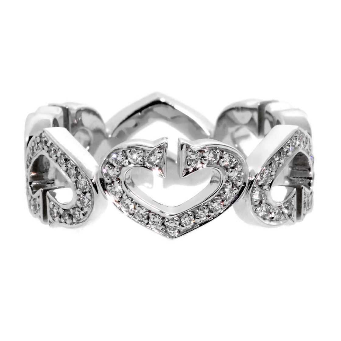 Carthttier Heart Diamond Eternity White Gold Ring