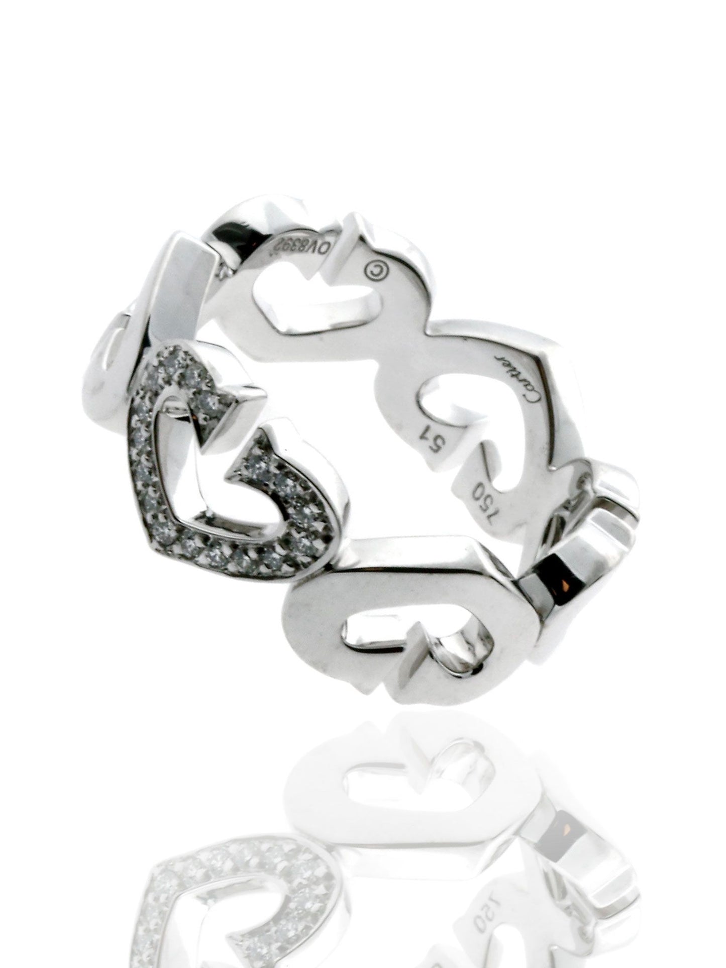 Carthttier Heart Diamond Ring C Heart of Carthttier 18k White Gold