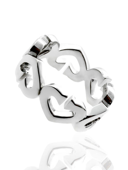 Carthttier Heart Diamond Ring C Heart of Carthttier 18k White Gold