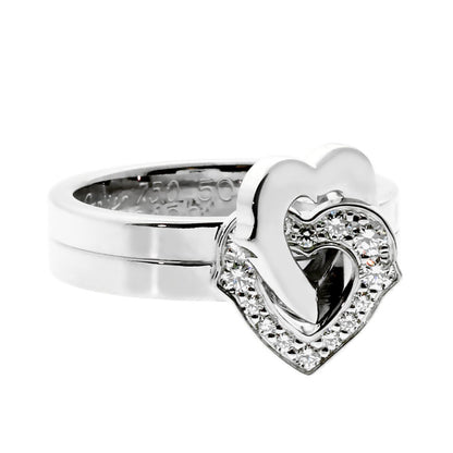 Carthttier Heart Diamond White Gold Ring