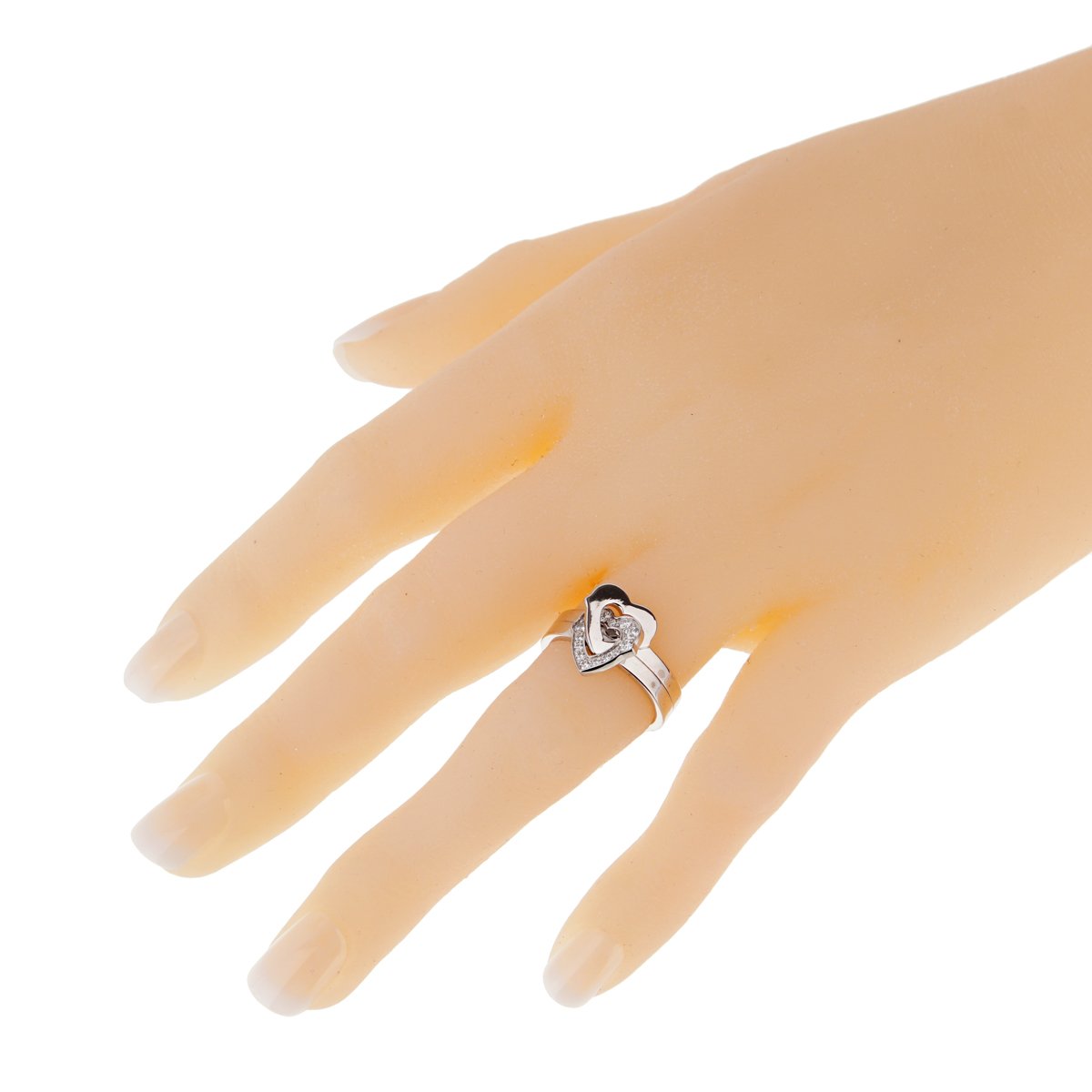 Carthttier Heart Diamond White Gold Ring