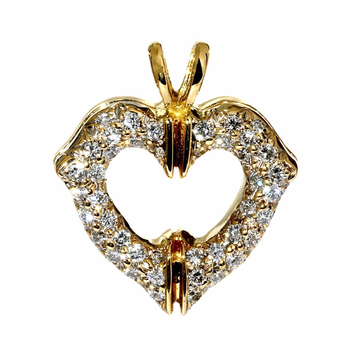 Carthttier Heart Gold Diamond Pendant