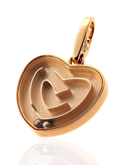 Carthttier Heart Labyrinth Charm Pendant Rose Gold