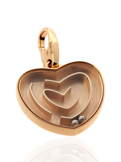 Carthttier Heart Labyrinth Charm Pendant Rose Gold