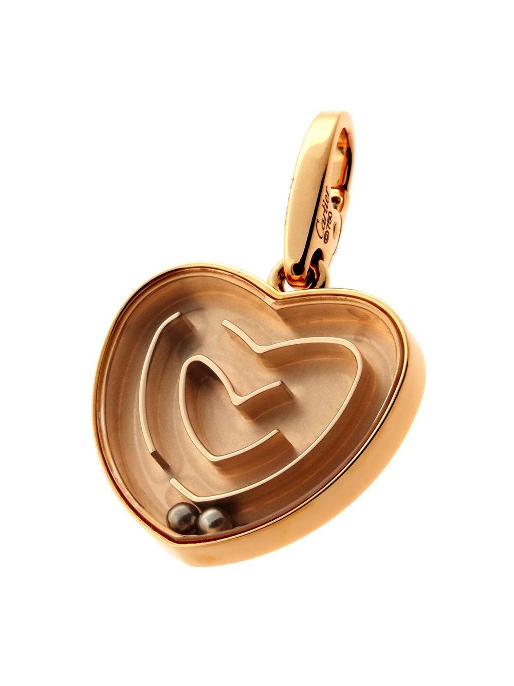 Carthttier Heart Labyrinth Gold Charm