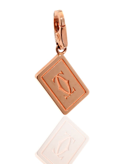 Carthttier Heart Playing Card Charm Rose Gold Pendant