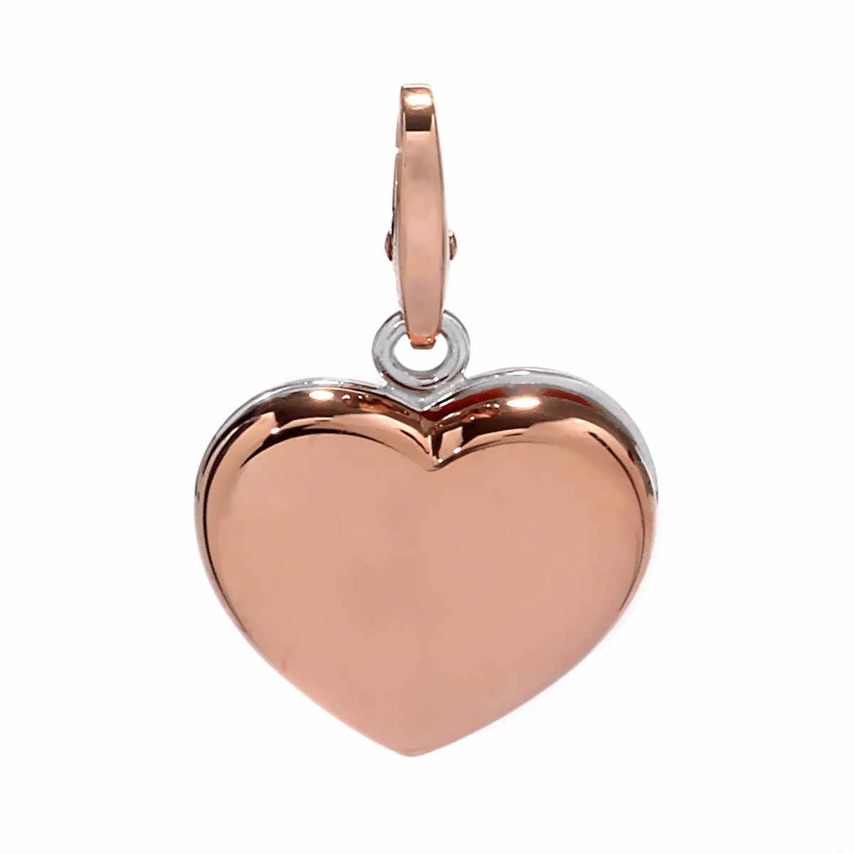 Carthttier Heart Vintage 18k White & Rose Gold Charm Pendant