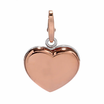 Carthttier Heart Vintage 18k White & Rose Gold Charm Pendant