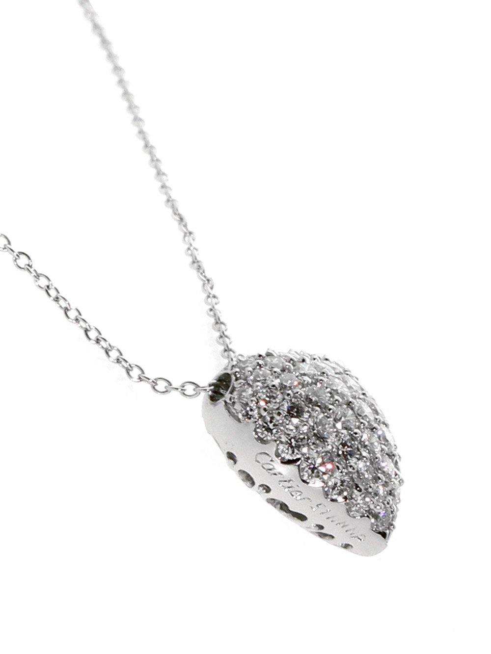 Carthttier High Jewelry Heart Diamond Necklace in Platinum