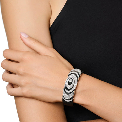 Carthttier Hypnose Diamond Enamel 18k White Gold Bracelet