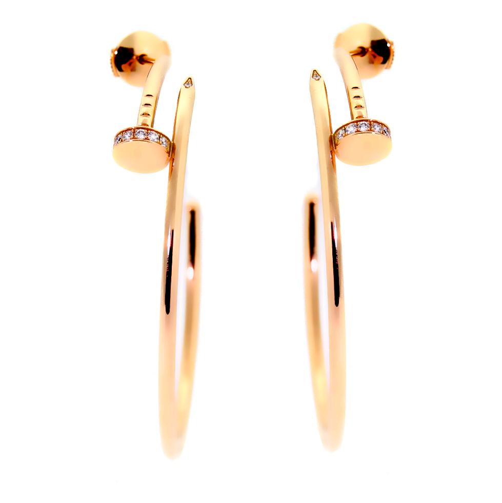 Carthttier Juste Un Clou Diamond Rose Gold Earrings