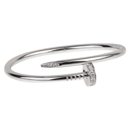Carthttier Juste Un Clou White Gold Diamond Bangle Bracelet