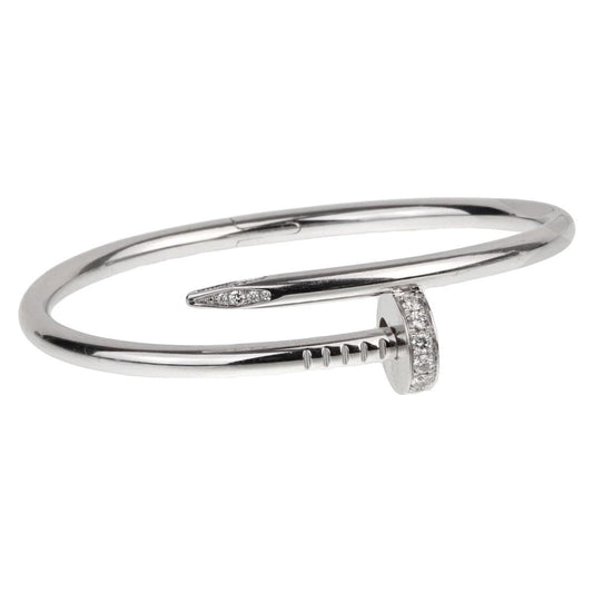 Carthttier Juste Un Clou White Gold Diamond Bangle Bracelet