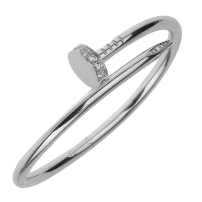 Carthttier Juste Un Clou White Gold Diamond Bangle Bracelet