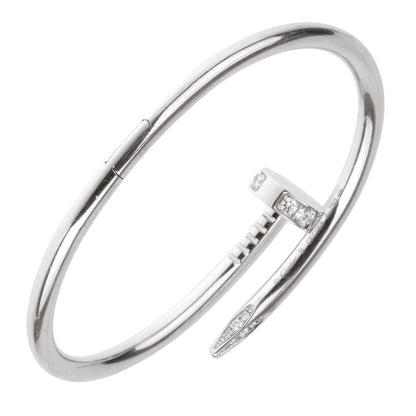 Carthttier Juste Un Clou White Gold Diamond Bangle Bracelet