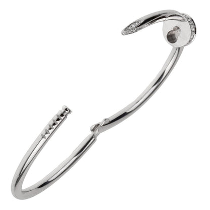 Carthttier Juste Un Clou White Gold Diamond Bangle Bracelet