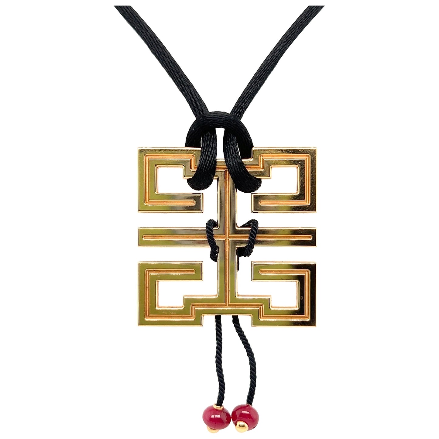 Carthttier Le Baiser Du Dragon 18k Yellow Gold Pendant Necklace