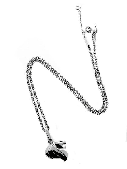 Carthttier Lion Charm White Gold Pendant