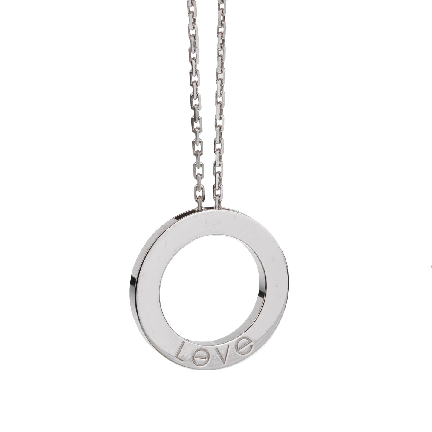 Carthttier Love 6 Diamond 18k White Gold Pendant Necklace