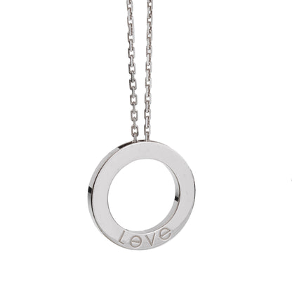 Carthttier Love 6 Diamond 18k White Gold Pendant Necklace