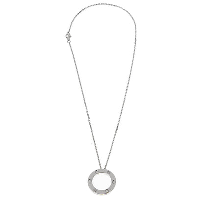 Carthttier Love 6 Diamond 18k White Gold Pendant Necklace