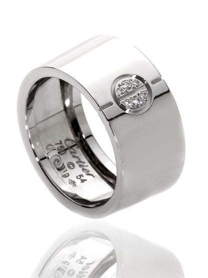 Carthttier Love Diamond Ring in 18k White Gold