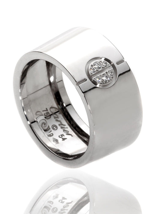Carthttier Love Diamond Ring in 18k White Gold