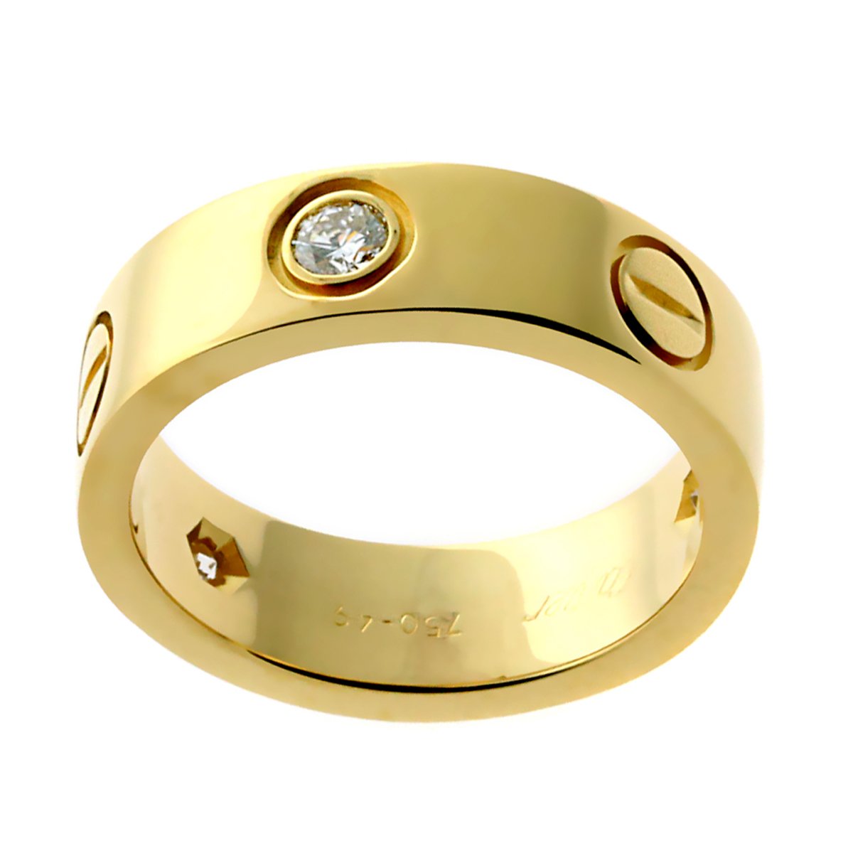 Carthttier Love Diamond Yellow Gold Ring