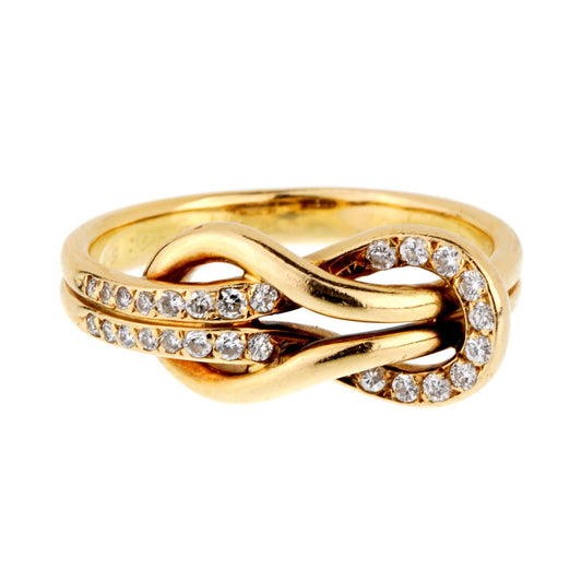 Carthttier Love Knot Diamond Gold Ring
