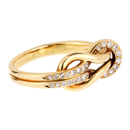 Carthttier Love Knot Diamond Gold Ring