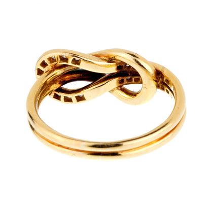 Carthttier Love Knot Diamond Gold Ring