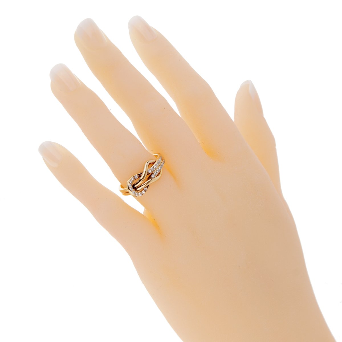 Carthttier Love Knot Diamond Gold Ring