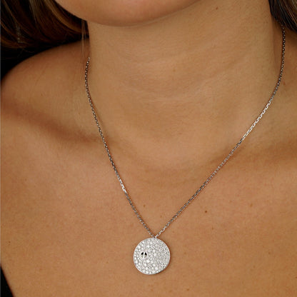Carthttier Love Pave Diamond White Gold Necklace