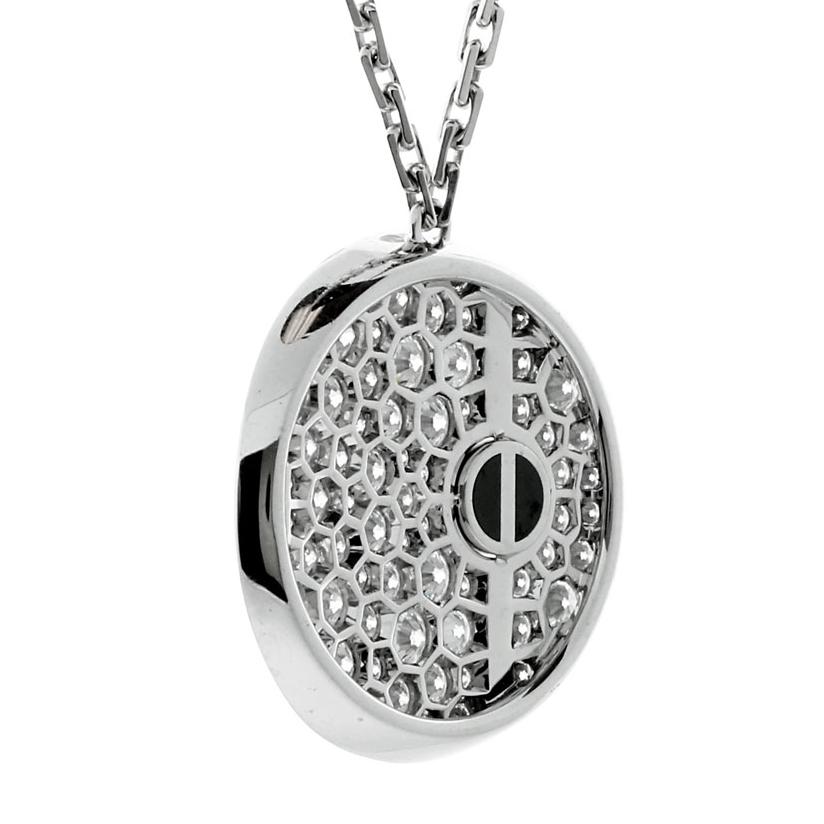 Carthttier Love Pave Diamond White Gold Necklace