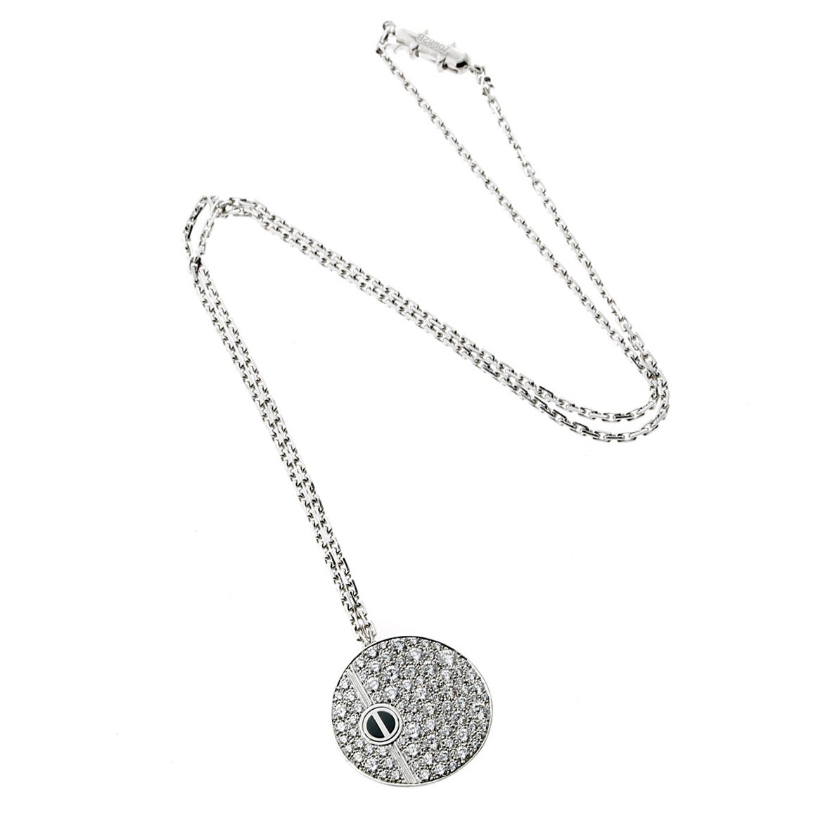 Carthttier Love Pave Diamond White Gold Necklace
