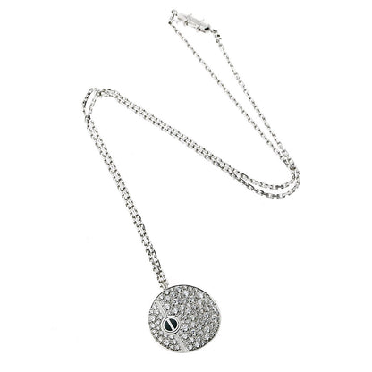 Carthttier Love Pave Diamond White Gold Necklace