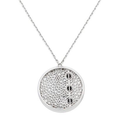 Carthttier Love Pave Diamond 18k White Gold Necklace