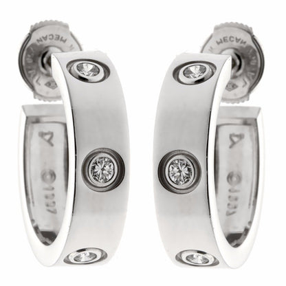 Carthttier Love Six-Diamond White Gold Earrings